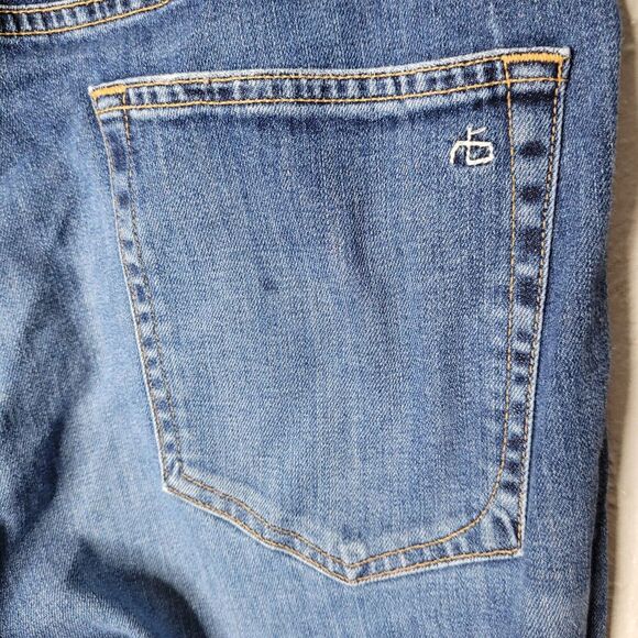 Rag & Bone Womens dre Distressed capri Jeans sz 32 Denim Frayed Mid Rise Blue - Picture 5 of 11
